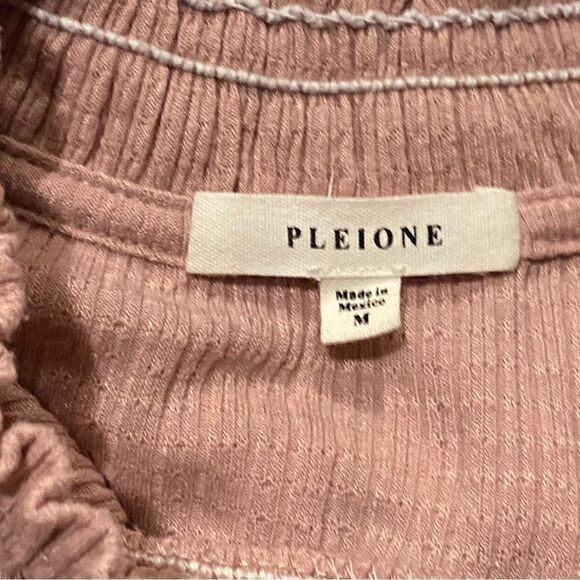 Pleione Textured Mock Neck Sleeveless Blouse Size Medium - Picture 5 of 8